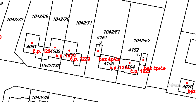Jičín 50211188 na parcele st. 4151 v KÚ Jičín, Katastrální mapa