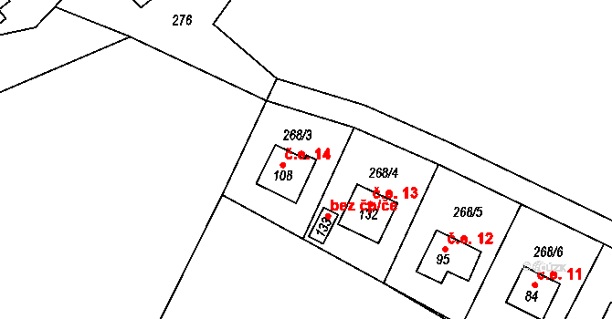 Seník 14, Jankovice na parcele st. 108 v KÚ Seník, Katastrální mapa