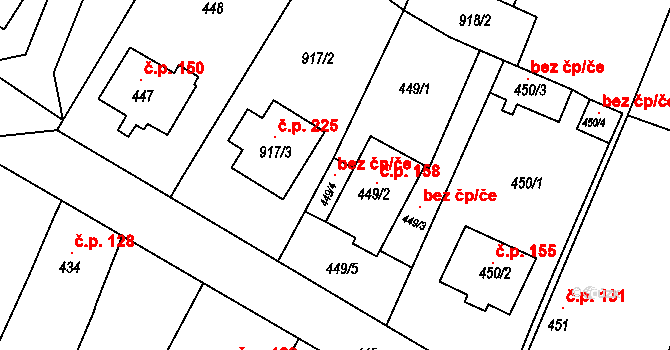 Dyjákovičky 99843188 na parcele st. 449/4 v KÚ Dyjákovičky, Katastrální mapa