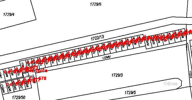 Miřetice u Klášterce nad Ohří 634, Klášterec nad Ohří na parcele st. 1729/23 v KÚ Miřetice u Klášterce nad Ohří, Katastrální mapa
