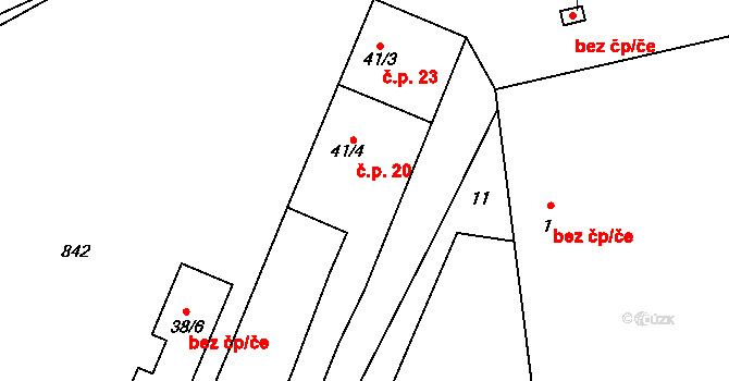 Bukol 20, Vojkovice na parcele st. 41/4 v KÚ Bukol, Katastrální mapa