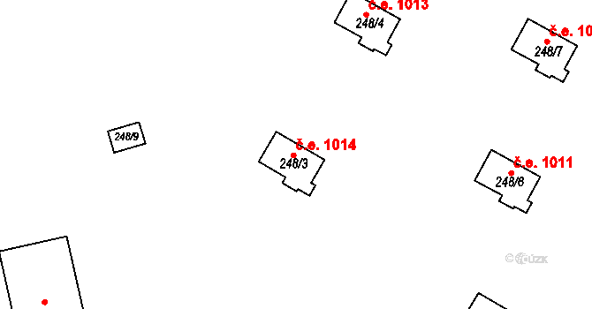Olšina 1014, Polná na Šumavě na parcele st. 248/3 v KÚ Polná na Šumavě, Katastrální mapa