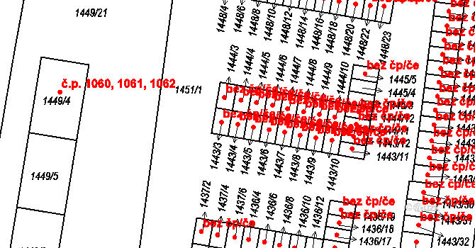 Chotěboř 38701189 na parcele st. 1443/4 v KÚ Chotěboř, Katastrální mapa