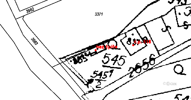 Libina 38996189 na parcele st. 6871 v KÚ Horní Libina, Katastrální mapa