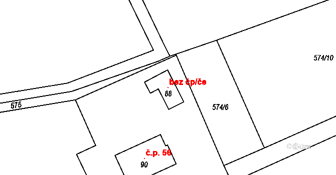 Horní Bludovice 40308189 na parcele st. 88 v KÚ Prostřední Bludovice, Katastrální mapa