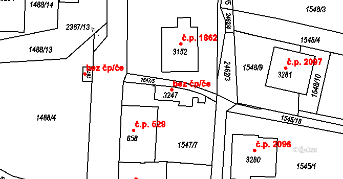Hořice 41726189 na parcele st. 3247 v KÚ Hořice v Podkrkonoší, Katastrální mapa