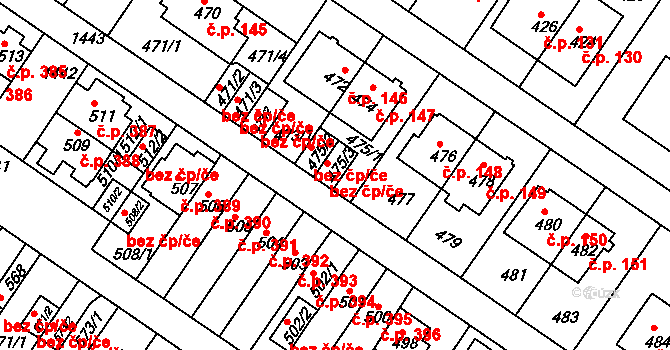 Praha 46772189 na parcele st. 475/3 v KÚ Jinonice, Katastrální mapa