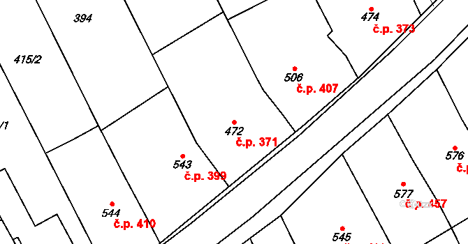 Březolupy 371 na parcele st. 472 v KÚ Březolupy, Katastrální mapa