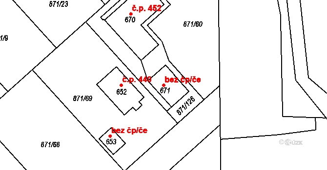 Sepekov 95494189 na parcele st. 671 v KÚ Sepekov, Katastrální mapa