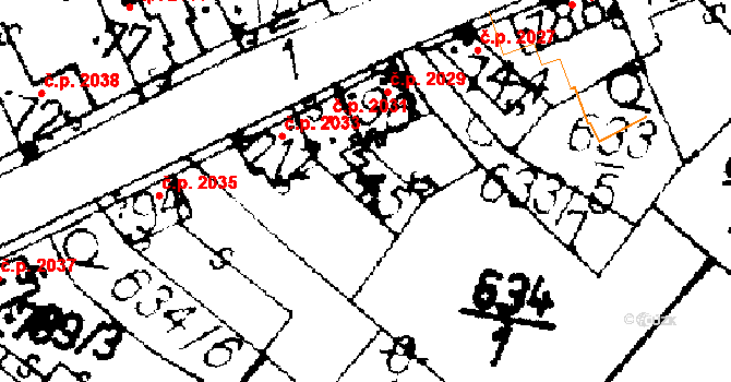 Podlusky 2031, Roudnice nad Labem na parcele st. 745 v KÚ Podlusky, Katastrální mapa