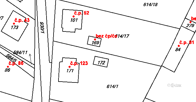 Humpolec 39270190 na parcele st. 172 v KÚ Krasoňov, Katastrální mapa