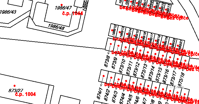 Nýřany 41624190 na parcele st. 873/8 v KÚ Nýřany, Katastrální mapa