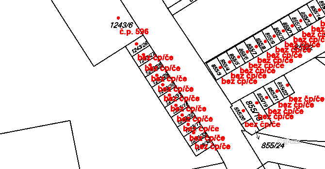 Třinec 42000190 na parcele st. 1243/30 v KÚ Třinec, Katastrální mapa