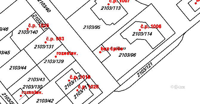 Dolní Bojanovice 43082190 na parcele st. 2103/115 v KÚ Dolní Bojanovice, Katastrální mapa
