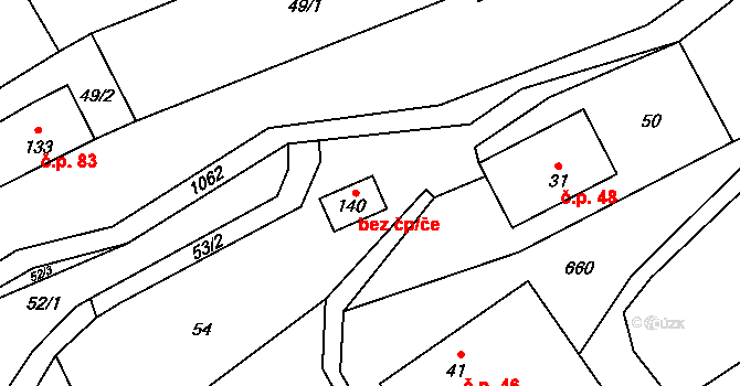 Teplice nad Metují 46577190 na parcele st. 140 v KÚ Horní Teplice, Katastrální mapa