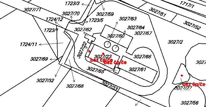 Pohořelice 49777190 na parcele st. 3027/23 v KÚ Pohořelice nad Jihlavou, Katastrální mapa