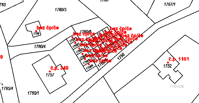 Smržovka 50314190 na parcele st. 1758/13 v KÚ Smržovka, Katastrální mapa