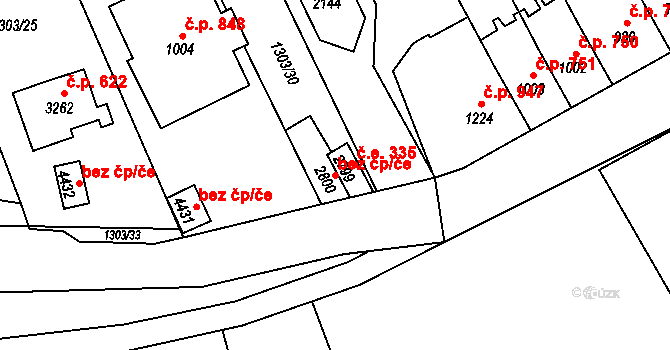 Náchod 88947190 na parcele st. 2800 v KÚ Náchod, Katastrální mapa