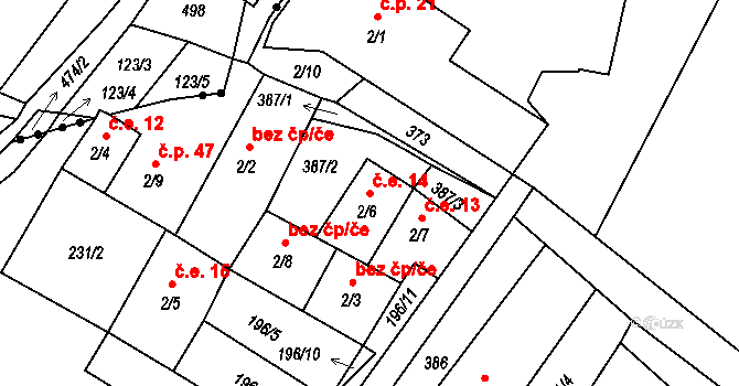 Radostovice 14, Světlá nad Sázavou na parcele st. 2/6 v KÚ Radostovice u Lipničky, Katastrální mapa