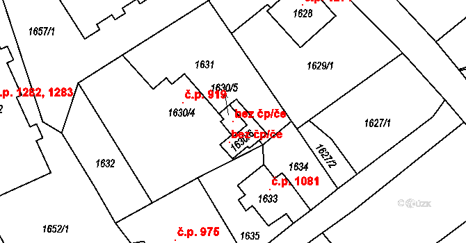 Smržovka 107216191 na parcele st. 1630/5 v KÚ Smržovka, Katastrální mapa