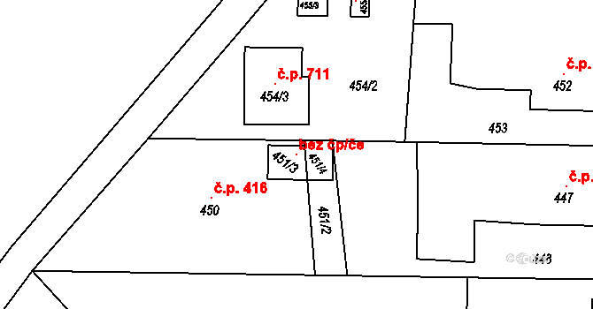 Petrovice u Karviné 121686191 na parcele st. 451/3 v KÚ Petrovice u Karviné, Katastrální mapa
