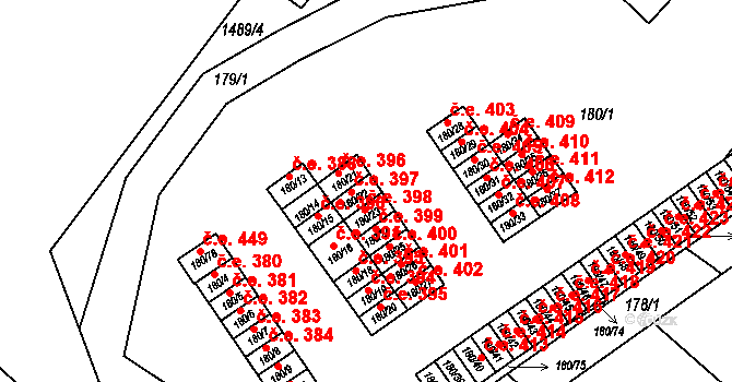 Klášterec nad Ohří 397 na parcele st. 180/22 v KÚ Klášterec nad Ohří, Katastrální mapa
