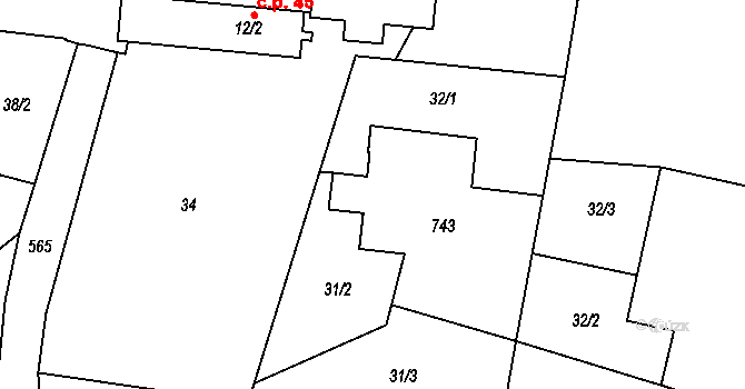 Zboží 7, Dvůr Králové nad Labem na parcele st. 11 v KÚ Zboží u Dvora Králové, Katastrální mapa