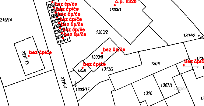 Rychnov nad Kněžnou 38488191 na parcele st. 1303/5 v KÚ Rychnov nad Kněžnou, Katastrální mapa