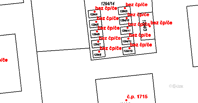 České Budějovice 40518191 na parcele st. 1294/8 v KÚ České Budějovice 2, Katastrální mapa