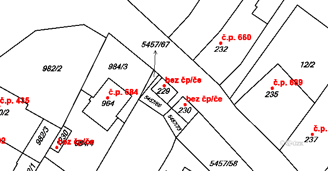 Polešovice 40620191 na parcele st. 229 v KÚ Polešovice, Katastrální mapa