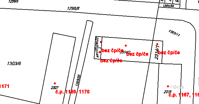 Rožnov pod Radhoštěm 41424191 na parcele st. 2314/4 v KÚ Rožnov pod Radhoštěm, Katastrální mapa