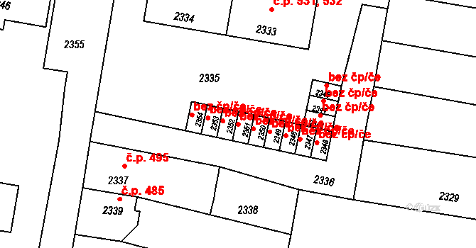 Mimoň 41942191 na parcele st. 2351 v KÚ Mimoň, Katastrální mapa