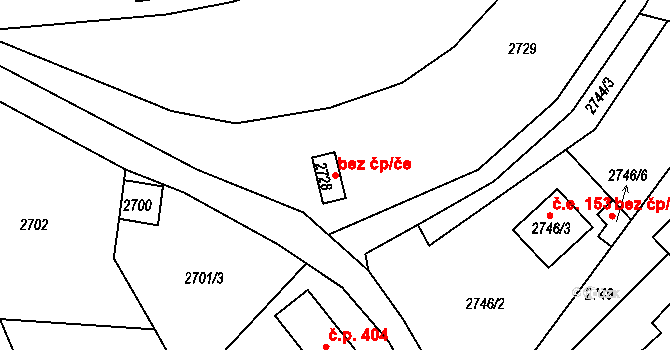Žamberk 42092191 na parcele st. 2728 v KÚ Žamberk, Katastrální mapa
