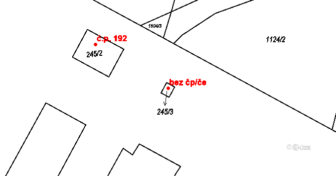 Střítež nad Bečvou 43044191 na parcele st. 245/3 v KÚ Střítež nad Bečvou, Katastrální mapa