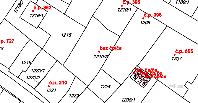 Týniště nad Orlicí 44288191 na parcele st. 1210/2 v KÚ Týniště nad Orlicí, Katastrální mapa