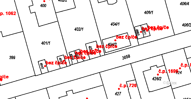 Praha 46791191 na parcele st. 402/3 v KÚ Břevnov, Katastrální mapa