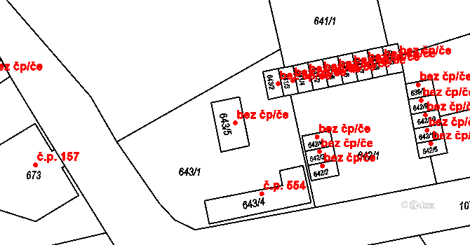 Liberec 47297191 na parcele st. 643/5 v KÚ Horní Růžodol, Katastrální mapa