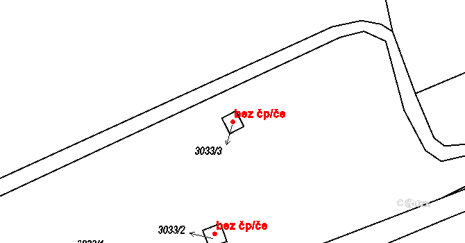 Jirkov 49803191 na parcele st. 3033/3 v KÚ Jirkov, Katastrální mapa