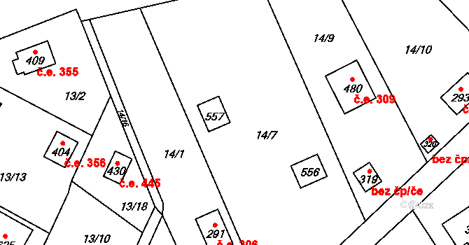 Černolice 307, Katastrální mapa