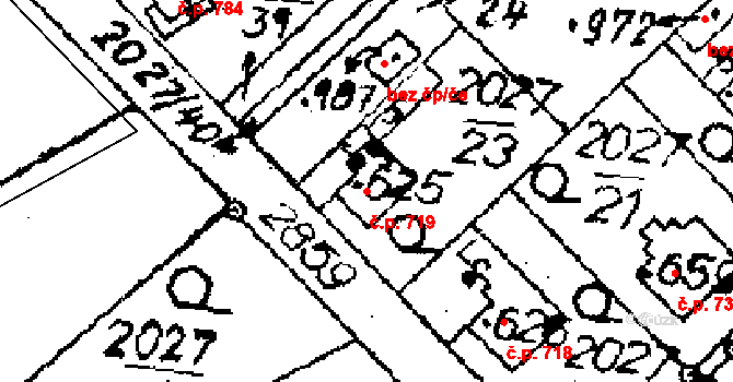Libina 719 na parcele st. 5934 v KÚ Horní Libina, Katastrální mapa