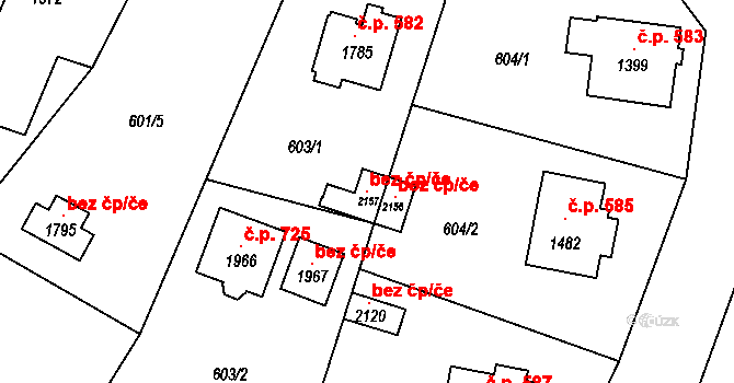 Kdyně 119352192 na parcele st. 2157 v KÚ Kdyně, Katastrální mapa
