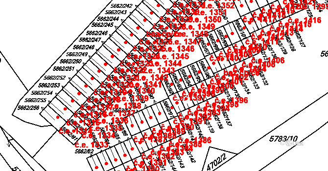 Jihlava 1397 na parcele st. 5662/92 v KÚ Jihlava, Katastrální mapa