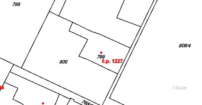 Rychvald 1227 na parcele st. 799 v KÚ Rychvald, Katastrální mapa