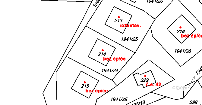 Ostrolovský Újezd 24, Katastrální mapa