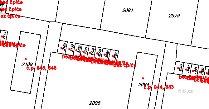 Bruntál 41348192 na parcele st. 2098 v KÚ Bruntál-město, Katastrální mapa