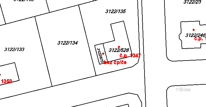 Pohořelice 91060192 na parcele st. 3122/673 v KÚ Pohořelice nad Jihlavou, Katastrální mapa