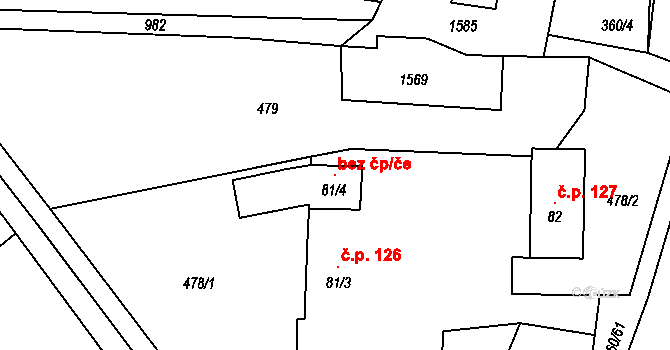 Prosetín 119036193 na parcele st. 81/4 v KÚ Prosetín u Hlinska, Katastrální mapa