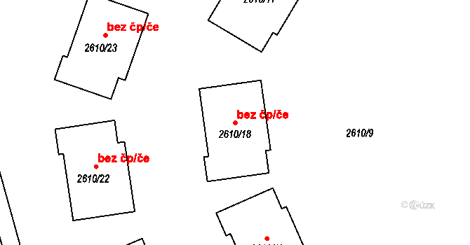 Rychnov nad Kněžnou 38482193 na parcele st. 2610/18 v KÚ Rychnov nad Kněžnou, Katastrální mapa