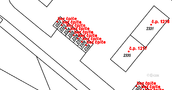 Duchcov 39118193 na parcele st. 2329 v KÚ Duchcov, Katastrální mapa
