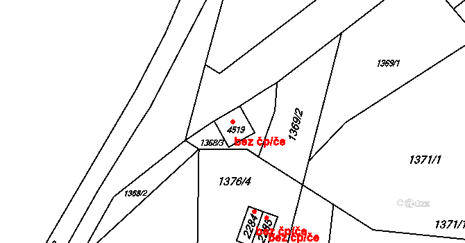 Rožnov pod Radhoštěm 42080193 na parcele st. 4519 v KÚ Rožnov pod Radhoštěm, Katastrální mapa